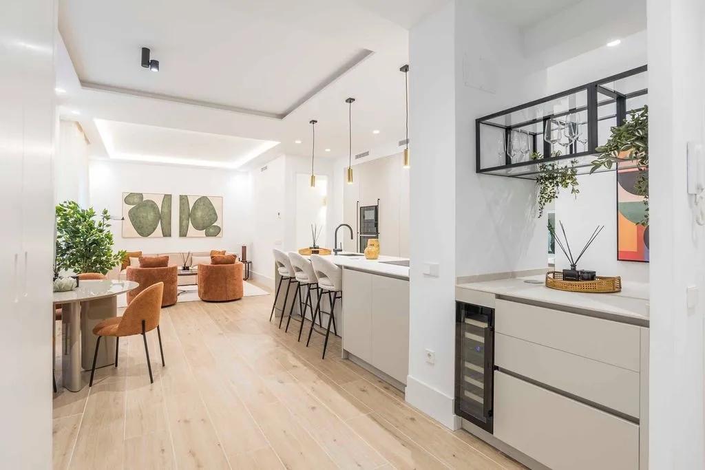 Cuisine - Renovated Flat with City View in Madrid