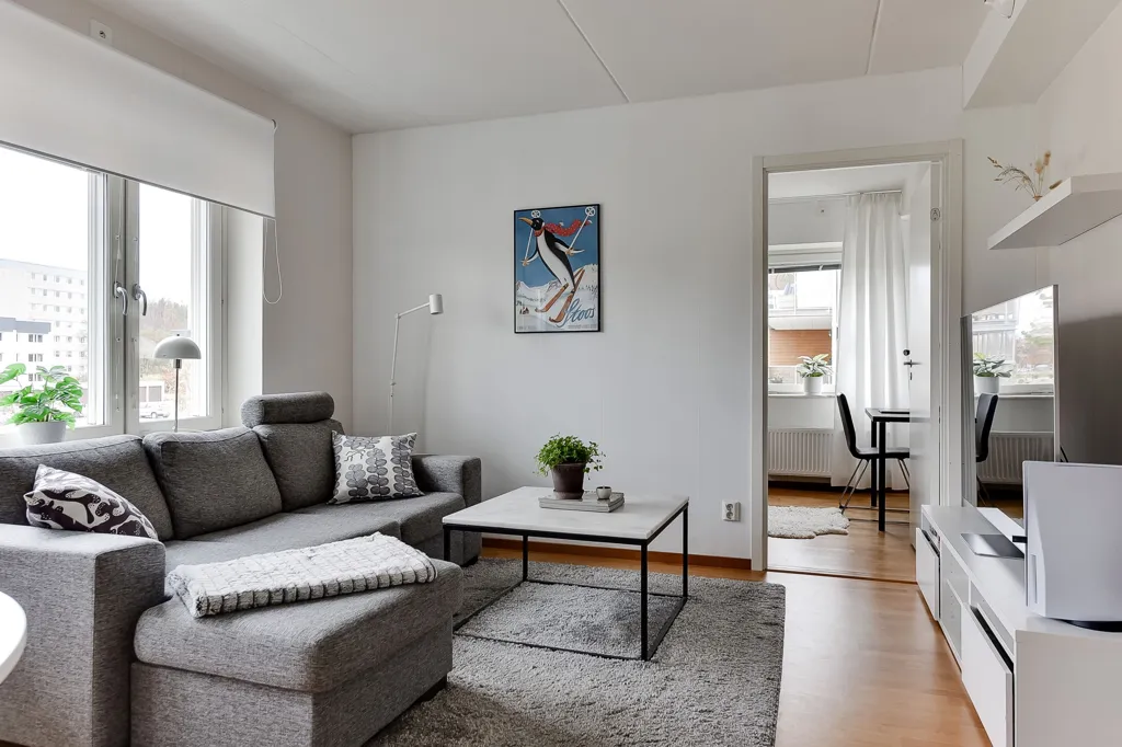 Séjour - Modern Flat with Balcony in Västerbotten