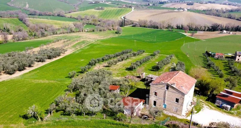 Aerial - Rustic Farmhouse with Garden in Loro Piceno