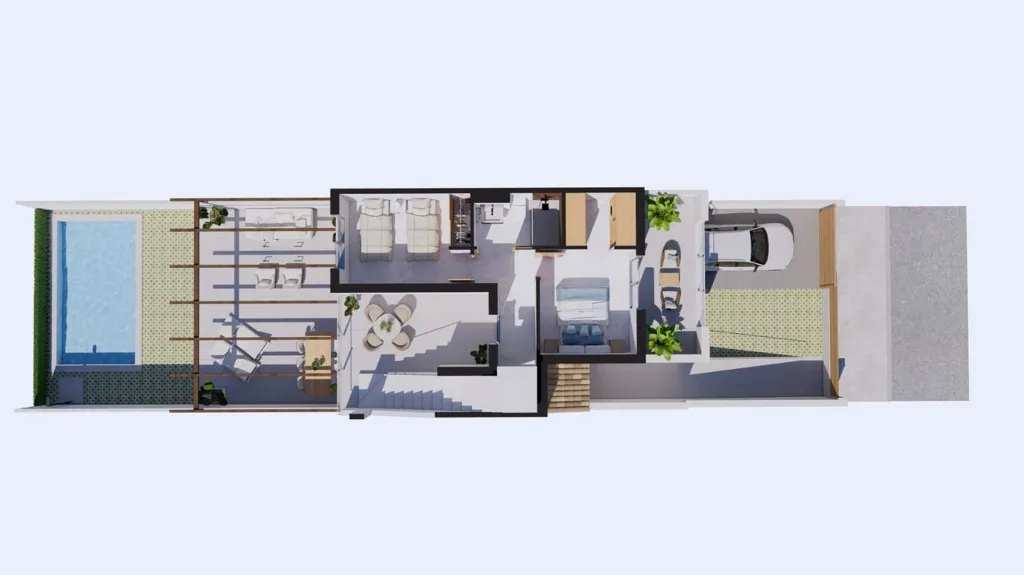 Plan - Semi-Detached Villa with Pool in Los Alcázares