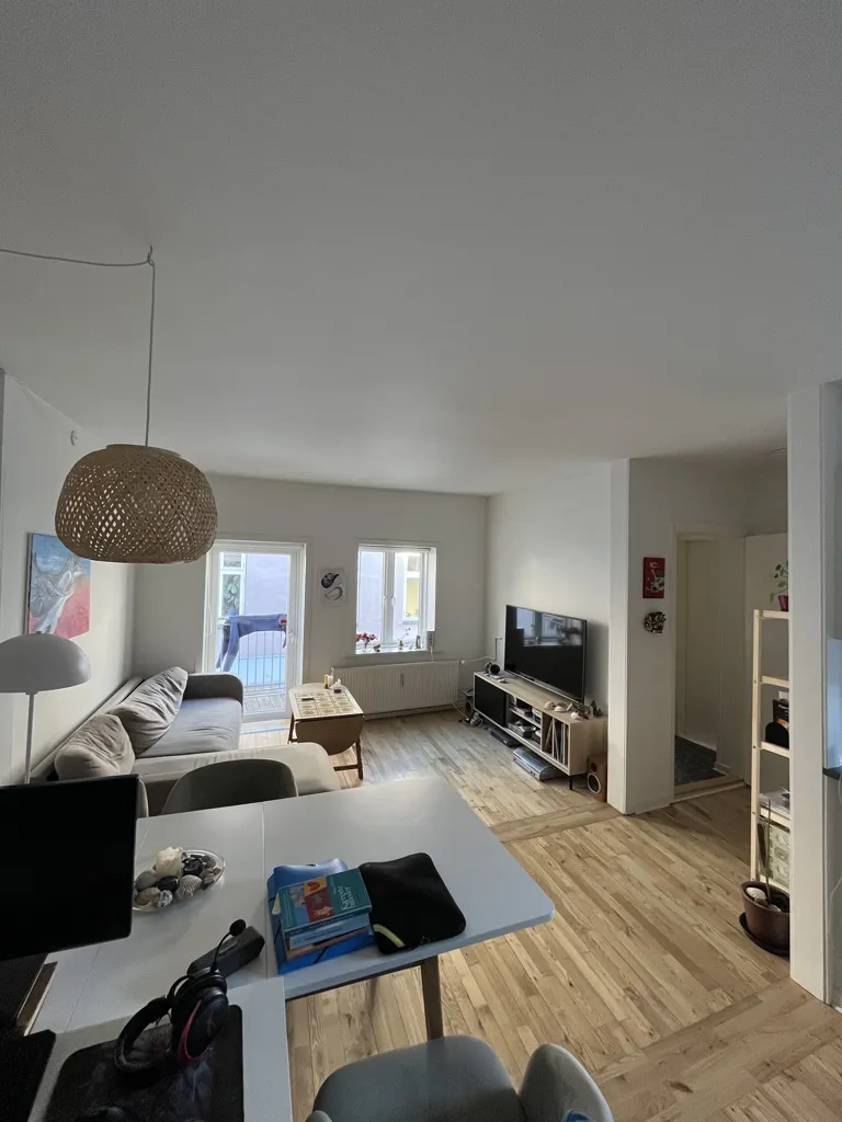 Living Room - 2-Bedroom Apartment with Balcony in Vejle