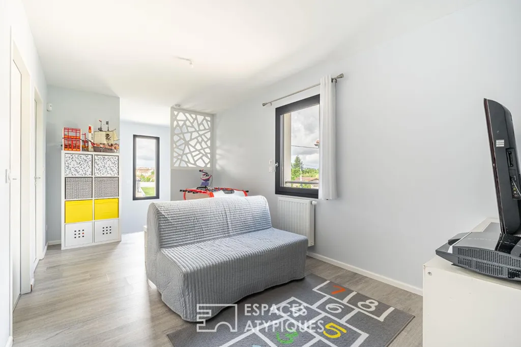 Camere da letto - Contemporary House with Pool in Saint-Didier-de-Formans