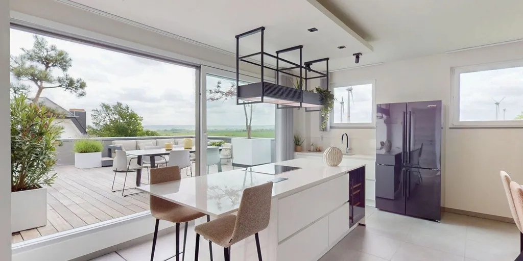 Cuisine - Penthouse avec Terrasse de 80 m² à Binche
