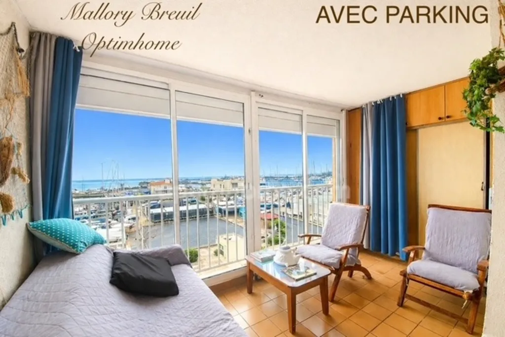 Balcone - Studio with Sea View in Residenza with Gardien