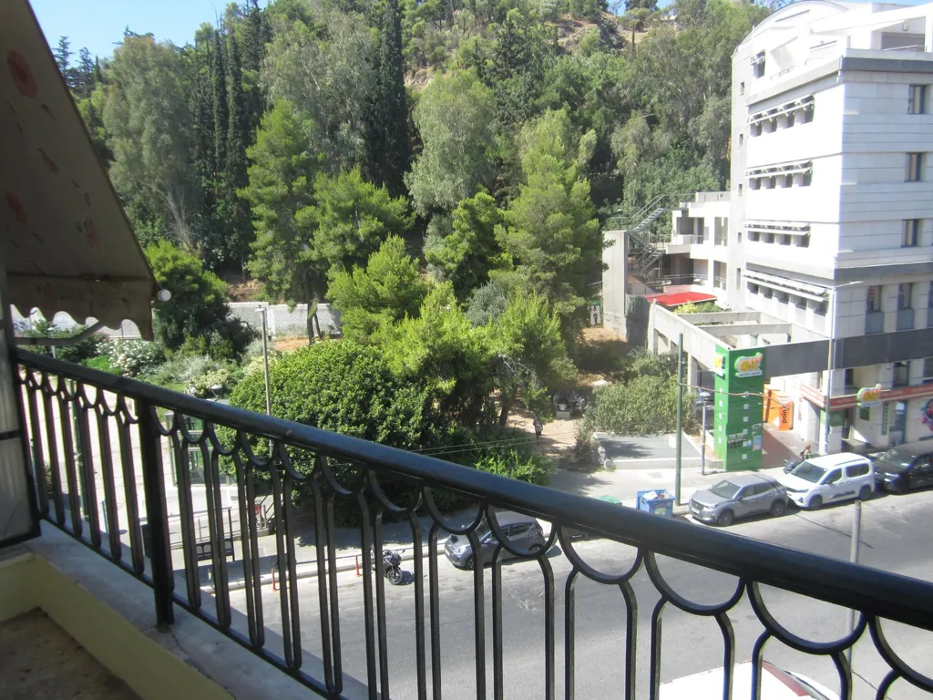 Balcony - Corner Apartment with Garden View in Agios Ioannis