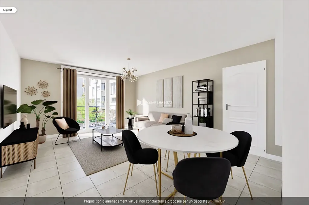 Salle à manger - Appartement T2 avec Balcon à Bordeaux Bastide
