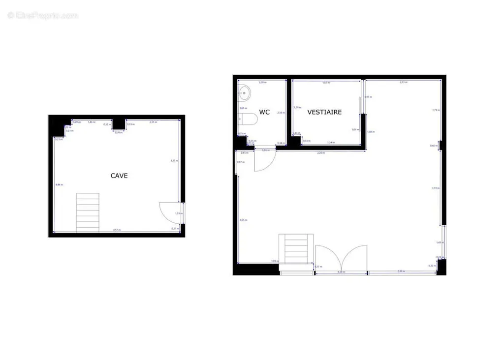 Floor Plan - Commercial Space with Street Frontage in Ainay
