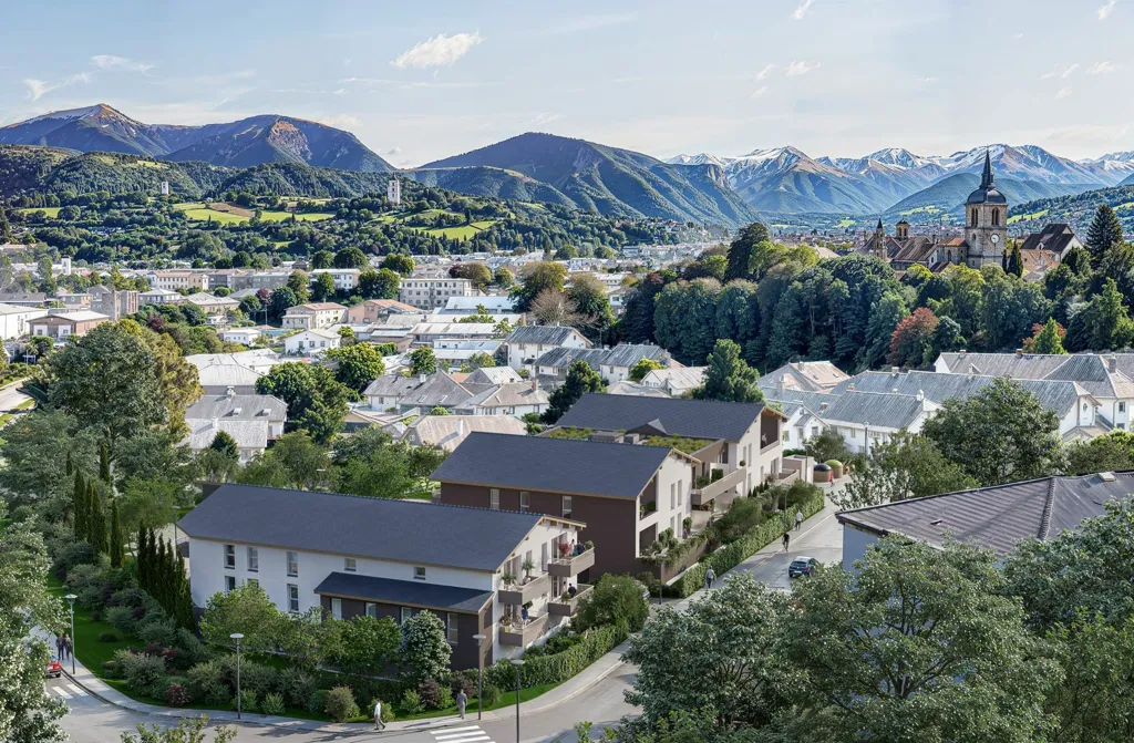 Vue aérienne - Appartement neuf avec balcon à La Motte-Servolex