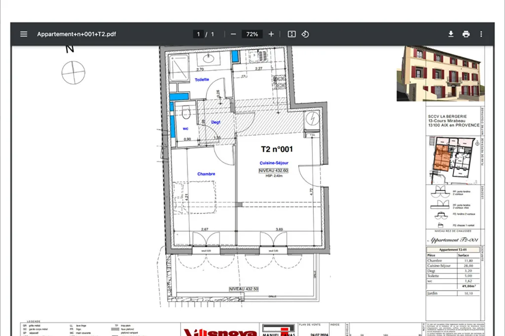 Floor Plan - Panoramic View Apartment in Vauvenargues