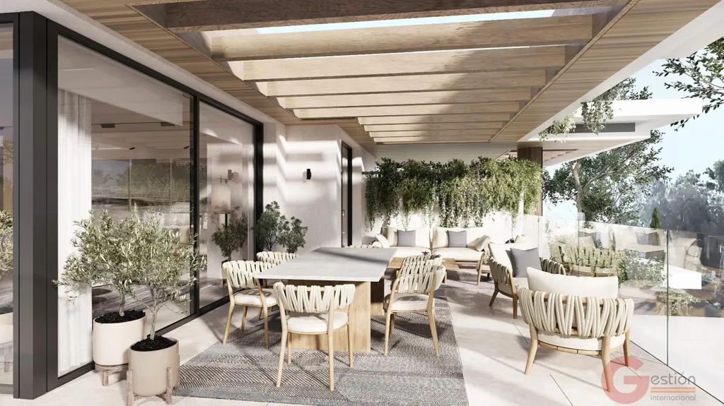 Terrace - Modern Apartment with Terrace in Estepona