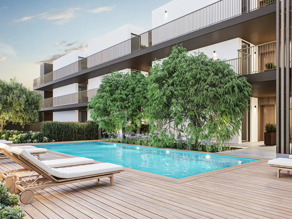 Piscina - T2 Apartment with Sea View in Santa Luzia