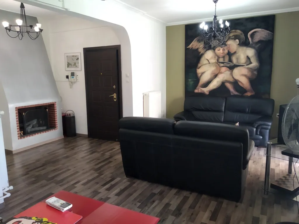 Living Room - Renovated Flat with Balcony in Exarchia, Athens