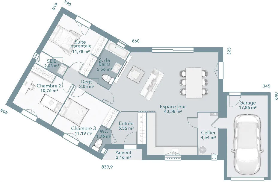 Floor Plan - New Build House with Garden in Grenade