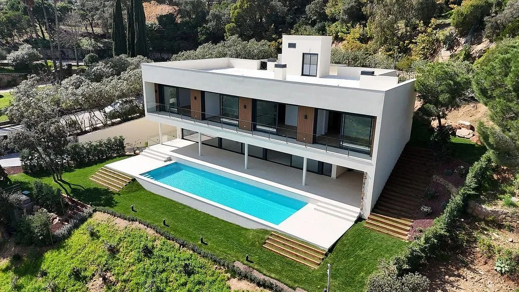 Vue aérienne - Newly Built Villa with Sea Views in Platja d'Aro