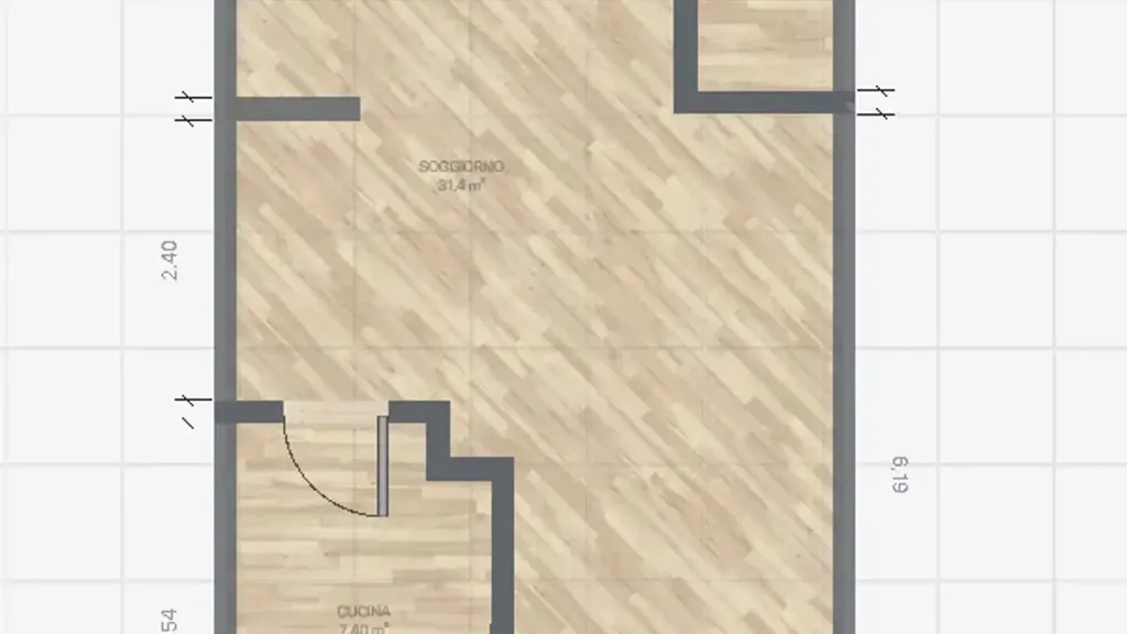 Plan - Two-Level Apartment with Terrace in Cesena