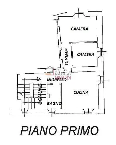 Plan - Renovated Apartment in Sasso Building, Marradi