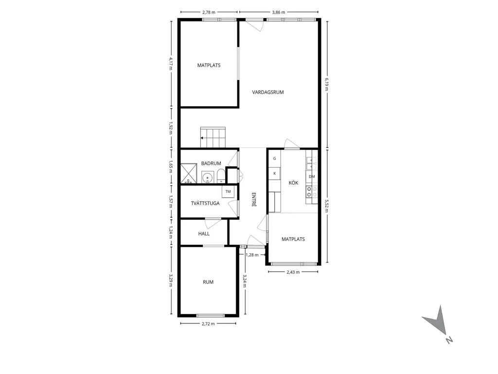 Plaan - Terraced House with Corner Plot in Borås