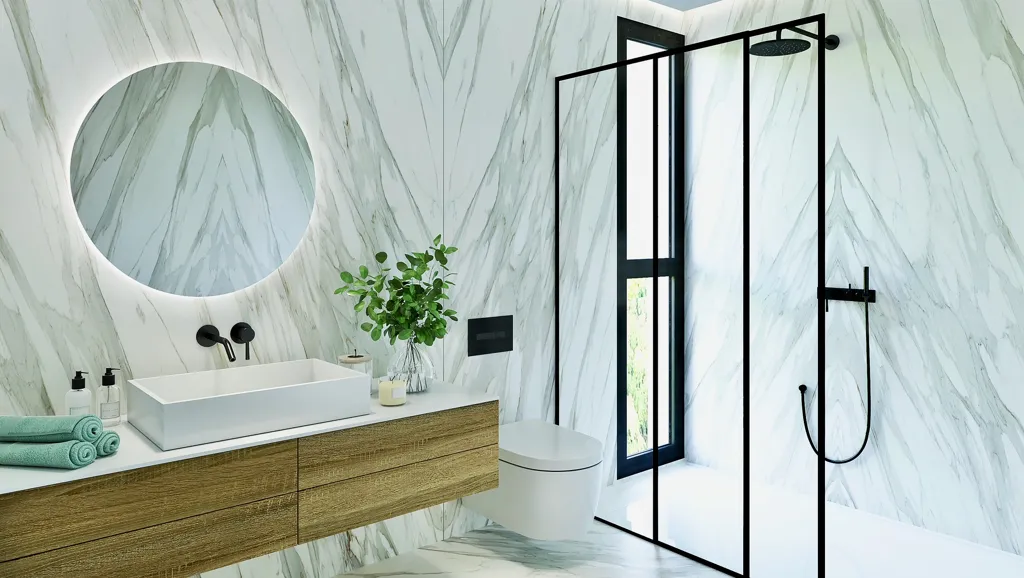 Bathrooms - Contemporary Villa with Pool in Golden Triangle