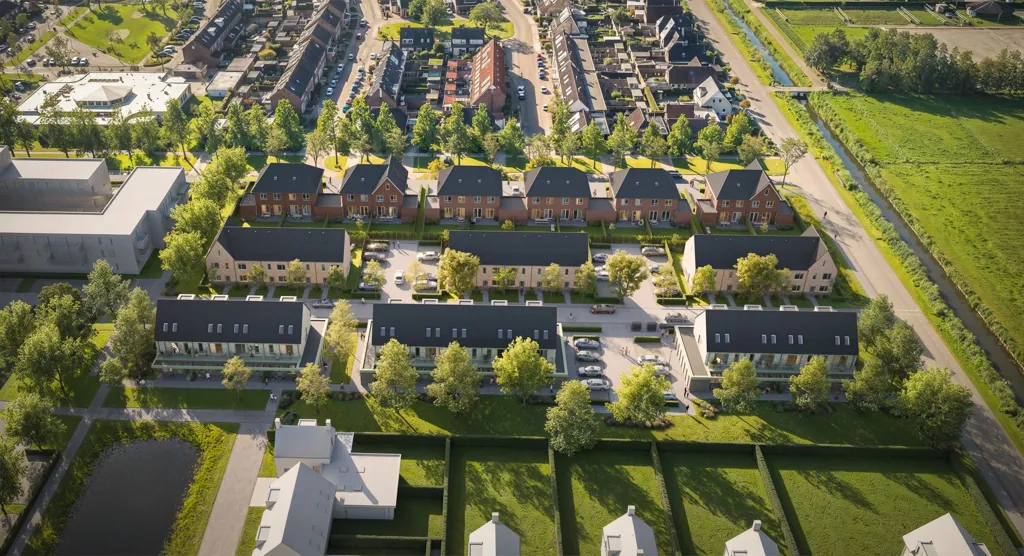 Vue aérienne - All-Electric Apartment with Garden in Oude-Tonge