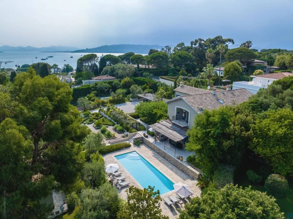 Aerial - Luxury Villa with Heated Pool in Cap d'Antibes