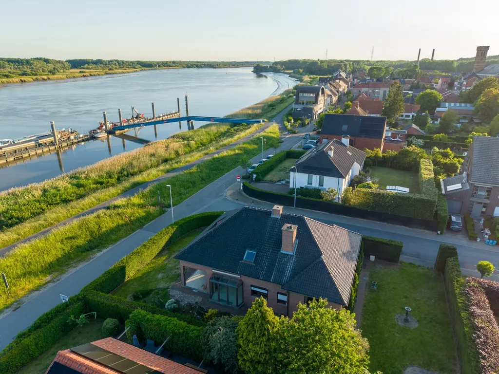 Vue aérienne - Maison avec Vue sur la Schelde à Steendorp