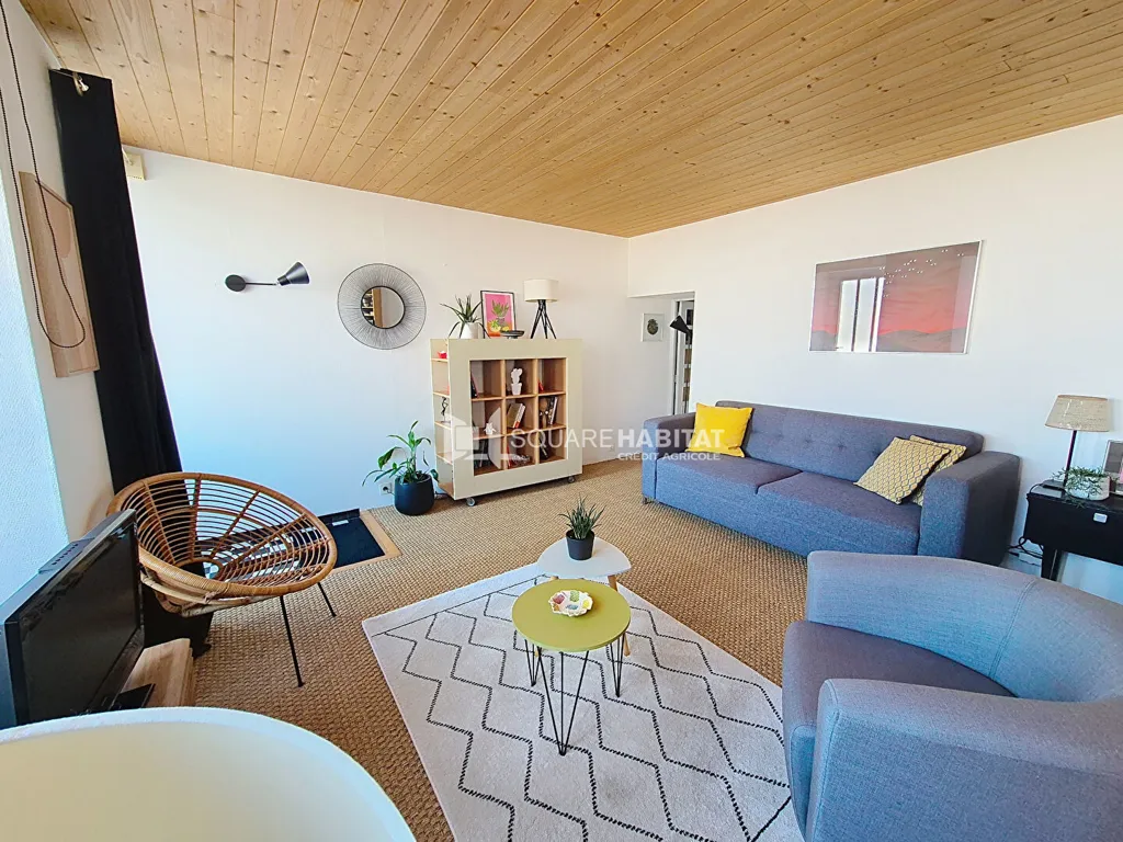 Living Room - Stone Cottage with Sea View in Ploubazlanec