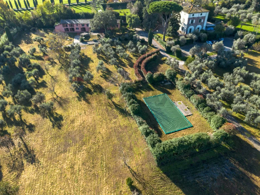 Vue aérienne - Rustic Casale with Tennis Courts near Lucca