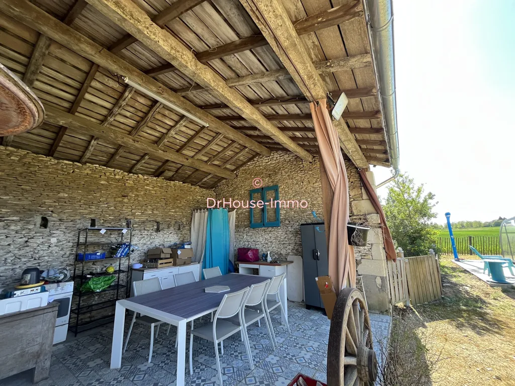 Terrasse - Ferme rénovée avec piscine à Verrue