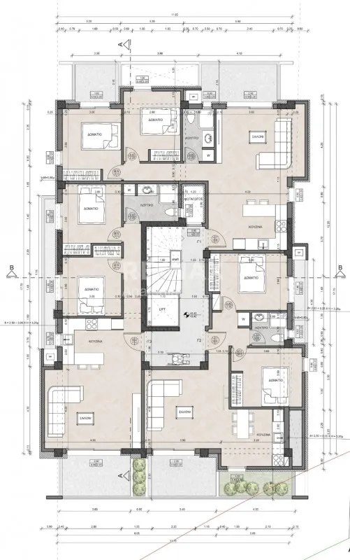 Plaan - New Apartment with Balcony in Kalamaria