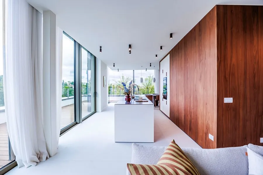 Séjour - Penthouse Moderne avec Vue Imprenable à Ukkel