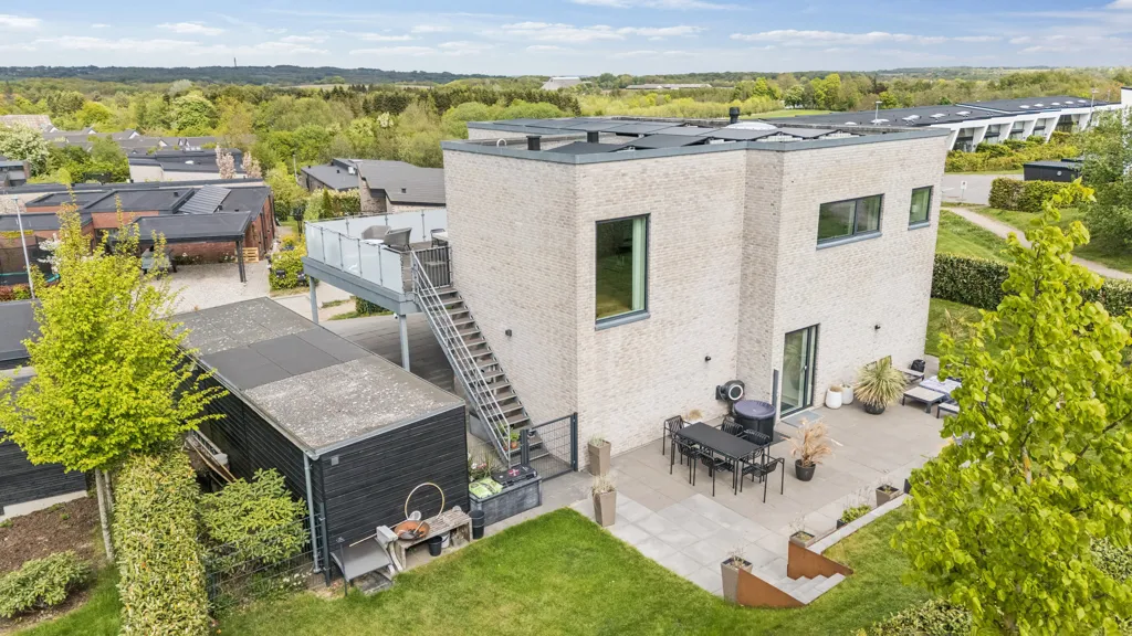 Vue aérienne - Funkis Villa with Panoramic View in Mårslet