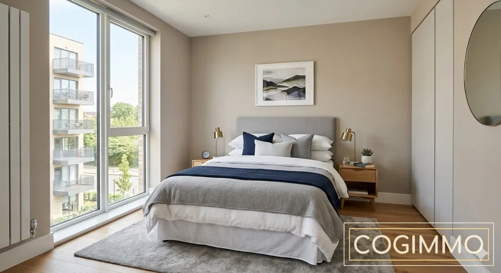 Bedrooms - New 4-Bedroom Flat with Terrace in Achères