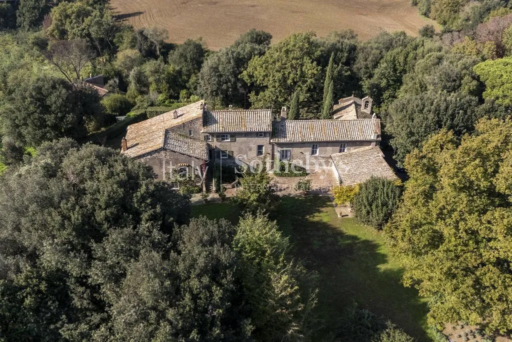Vue aérienne - 17th-Century Villa with Private Chapel in Rome
