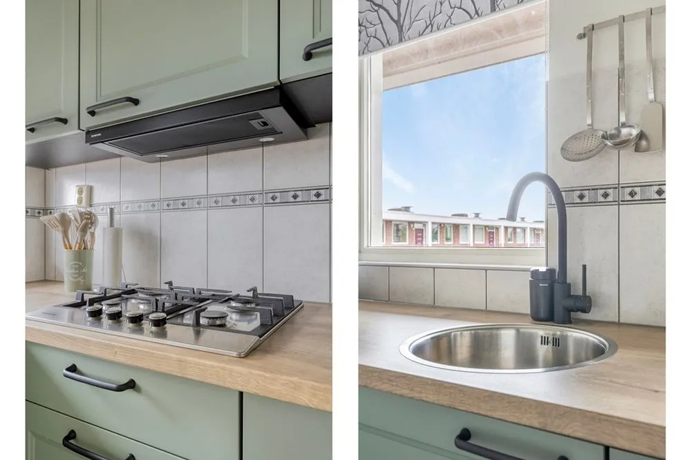Cucina - 3-Bedroom Flat with South Balcony in Gorinchem