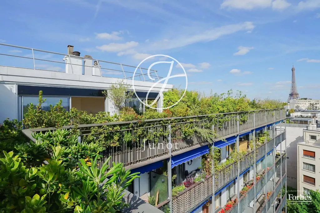 Terrace - Penthouse with Eiffel Tower View in Paris 75116