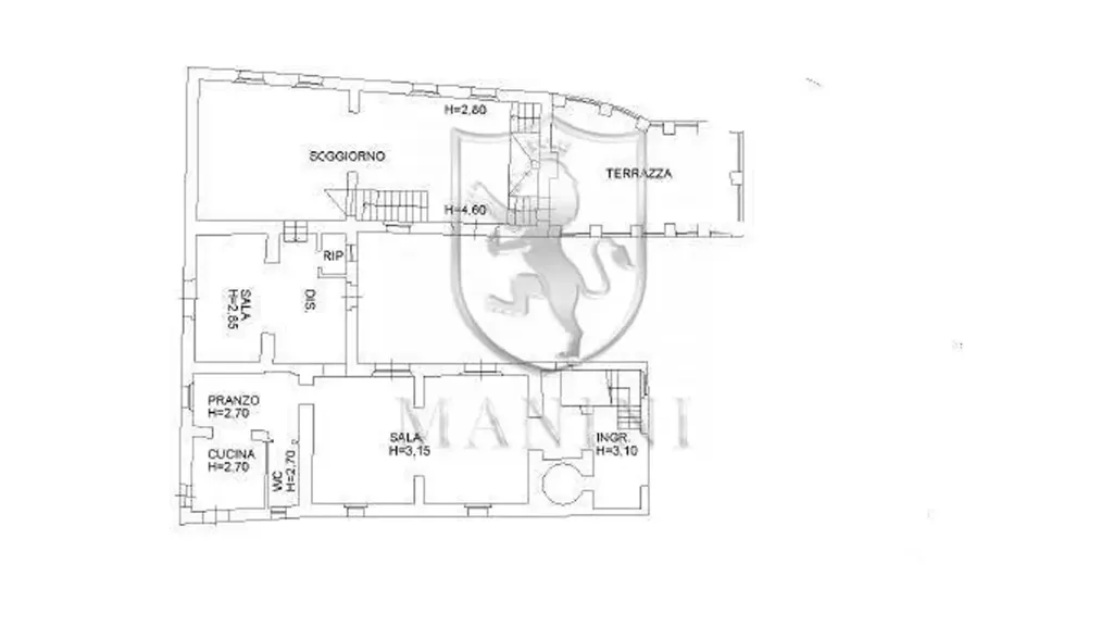 Plan - Historic Castle with Garden in Sinalunga