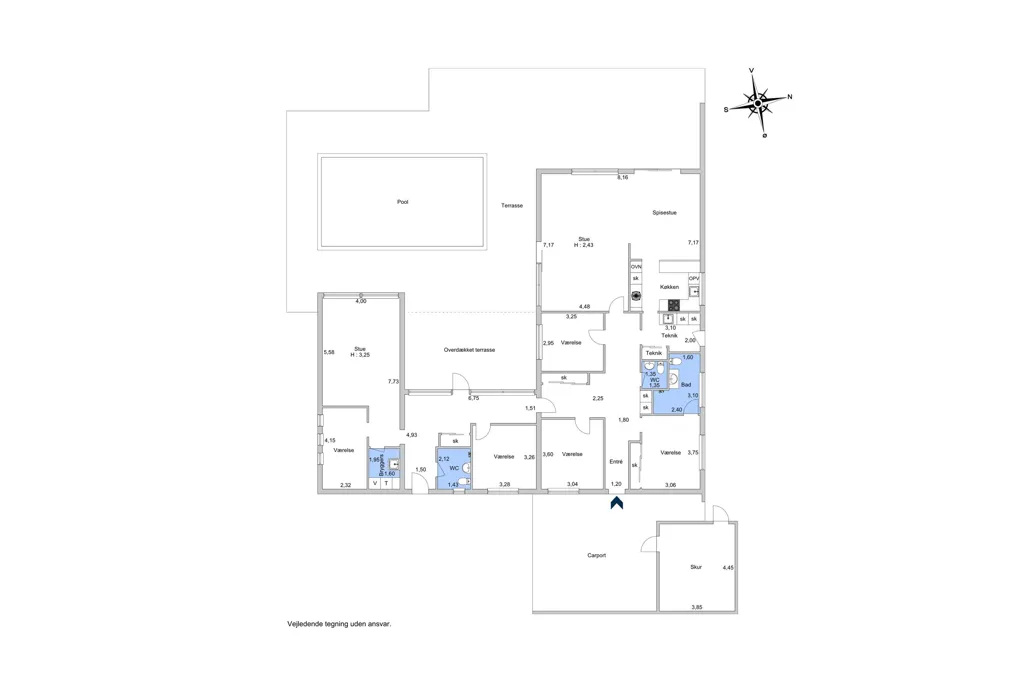 Plan - Family House with Pool in Hørsholm