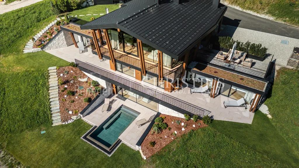 Vue aérienne - Luxury Chalet with Wellness Area in Olang