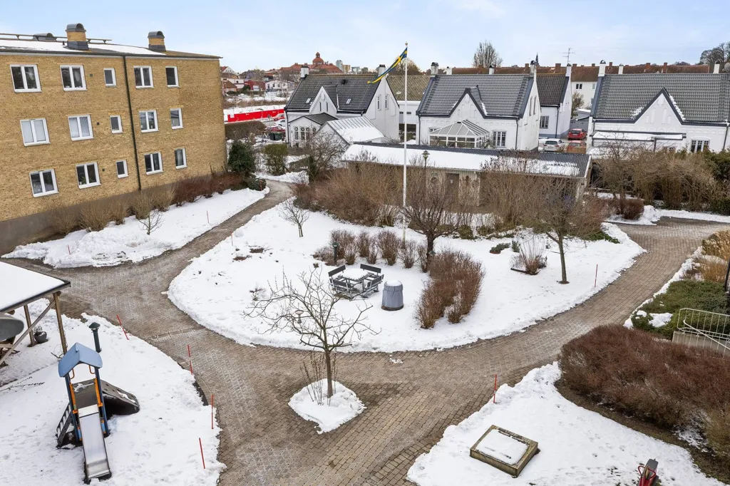 Vue aérienne - Renovated Apartment with Balcony in Ystad