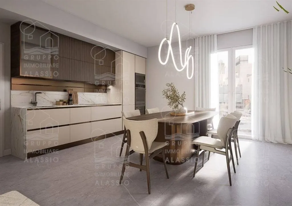 Dining Room - Luxury Penthouse with Terraces in Alassio