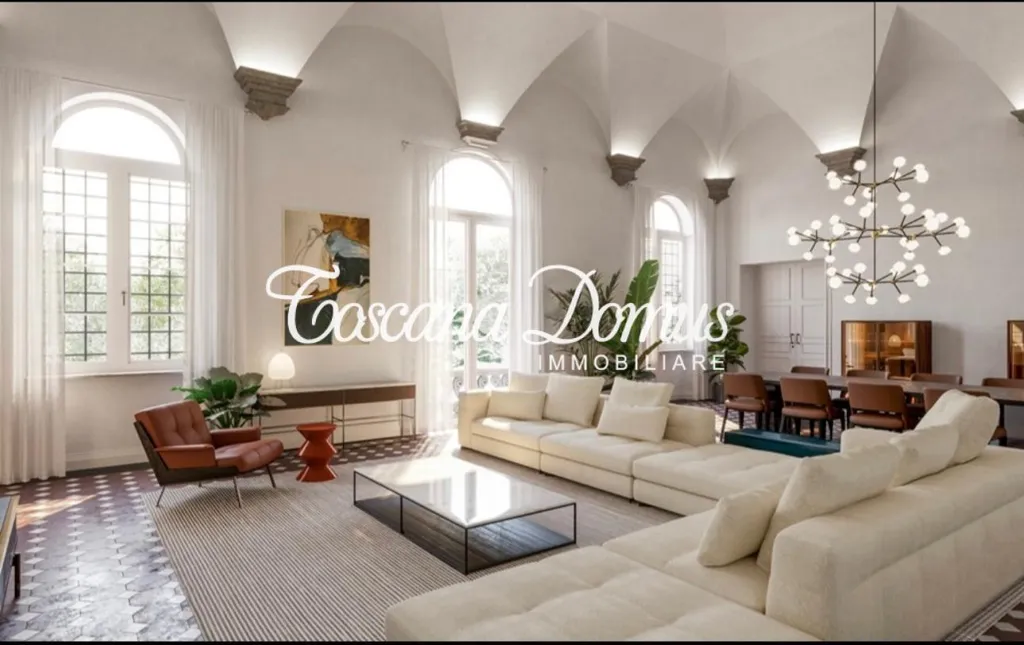 Living Room - Luxury Apartment with Private Garden in Florence