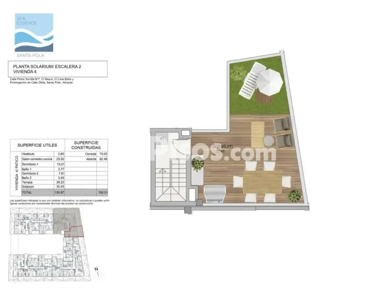 Plaan - Penthouse with Terrace in Santa Pola