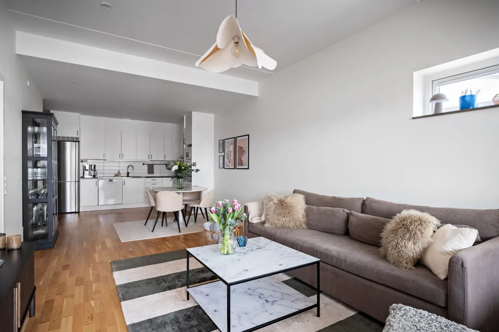 Séjour - Modern Flat with Panoramic View in Ulricehamn