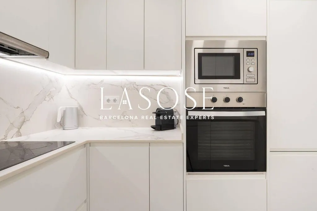 Köök - Luxury Apartment with Balcony in Eixample