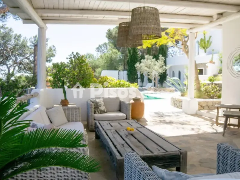 Terraza - Finca rústica con piscina y vistas al mar en San Miguel de Balansat