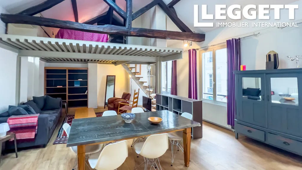 Séjour - Loft-Style avec Accès Privé à Batignolles, Paris