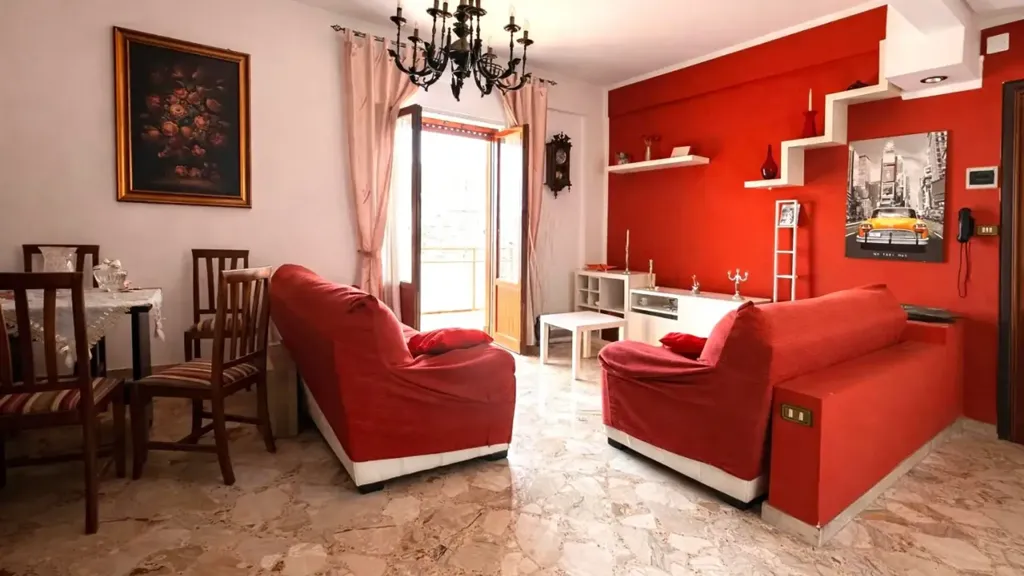 Living Room - 5-Room Apartment with Balcony in Palermo