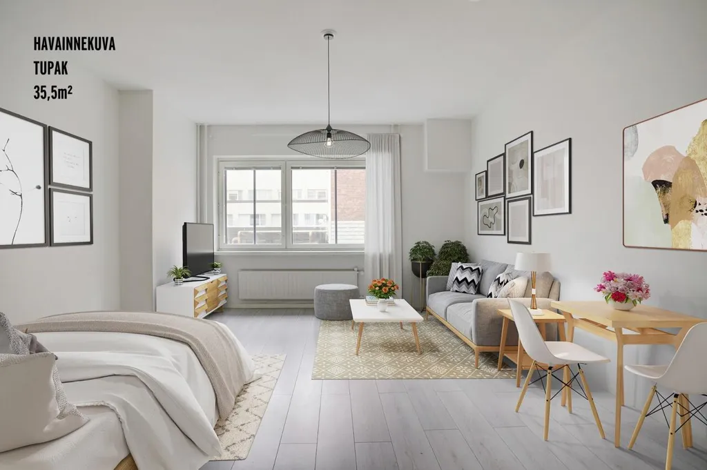 Elutuba - Renovated Apartment with Balcony in Lahti Centre