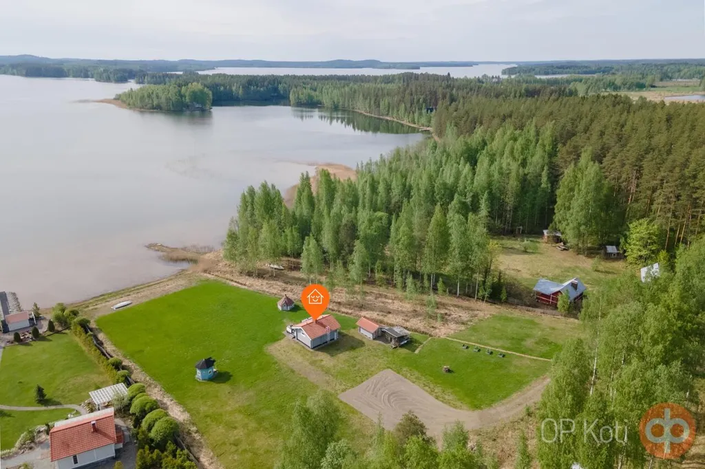 Õhuvaade - Riverside Plot with Sauna in Sotkamo
