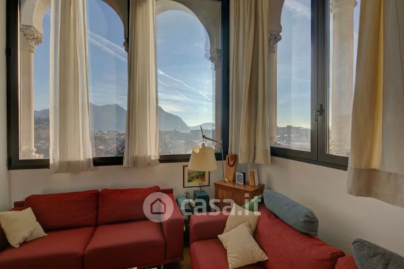 Living Room - Rear-Converted Attico with Balcony in Verbania